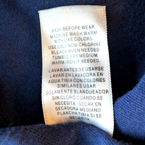 Little Bity Collection Navy Dress with Striped Sleeves Cotton Size 5T - Picture 5 of 7